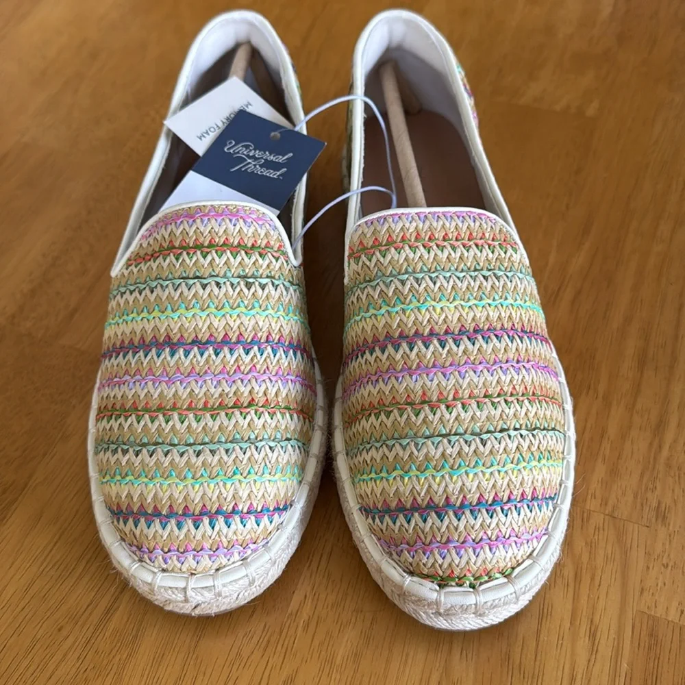✋NWT Women's Skipper Striped Espadrille Memory Foam Vacation Cruise Summer